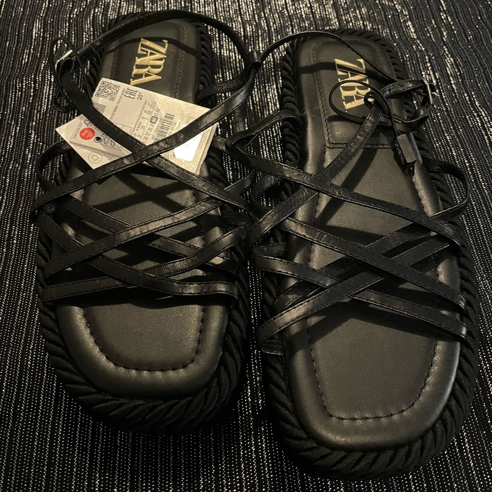 Zara Rope Sandals NWT